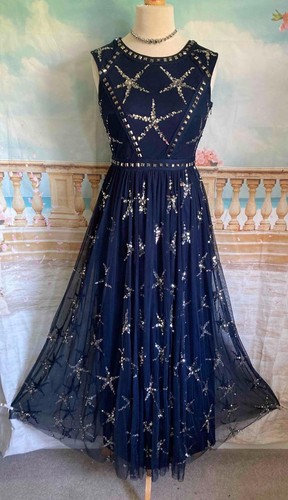 Evening dress navy blue - dress, 12