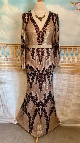 Maxi evening dress beige - evening,