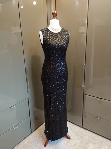 Quiz black sequin long - sequin,