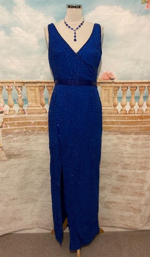 Maxi evening dress blue - dress,
