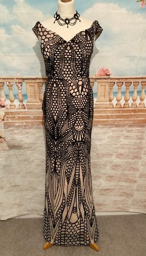 Maxi evening dress black - evening, 10