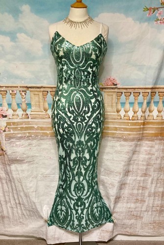 Maxi evening dress green - evening, 8