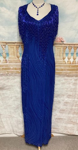 Maxi evening dress blue - dress, 12