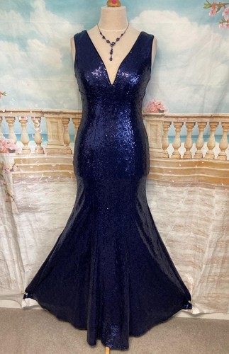 Maxi evening dress navy - dress, 14