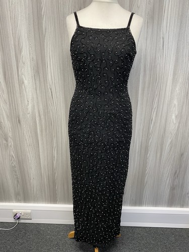 Victim black long beaded - long,