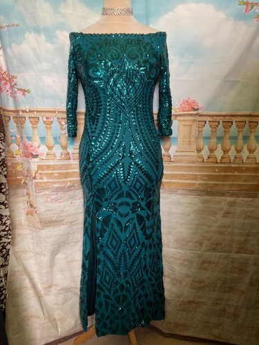 Maxi evening dress - maxi, green