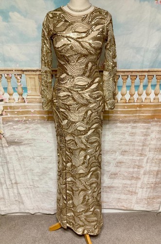 Maxi evening dress gold - maxi,
