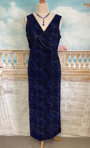 Evening dress black blue - evening,